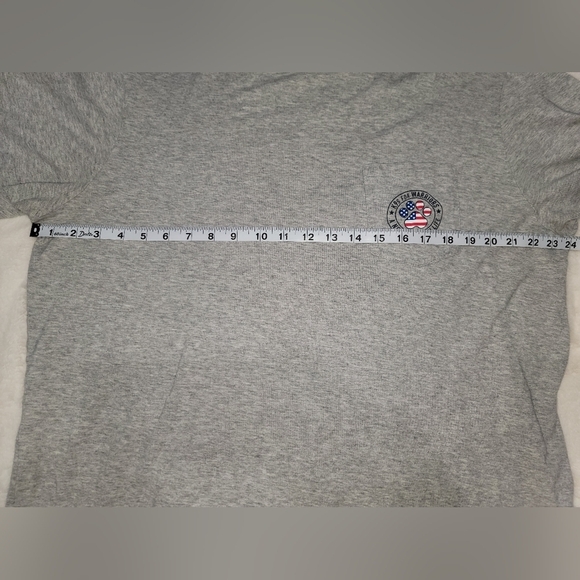 Vineyard Vines Gray Long Sleeve Tee with Sleeve Branding - Picture 6 of 10